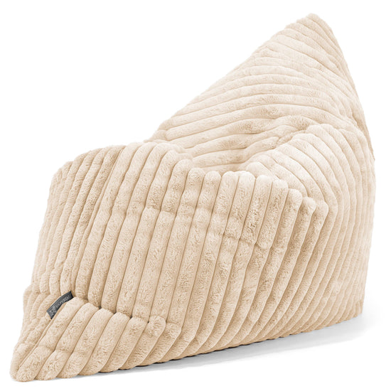 Zitzak Vloerkussen XL - Ultra Pluche Corduroy Crème 02