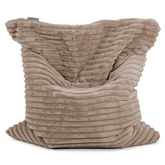 Zitzak Vloerkussen XL - Ultra Pluche Corduroy Mink 01