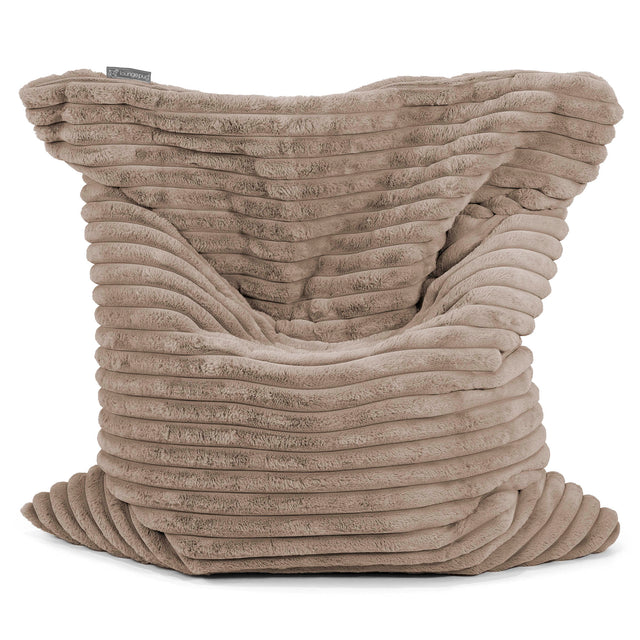 Zitzak Vloerkussen XL - Ultra Pluche Corduroy Mink 01