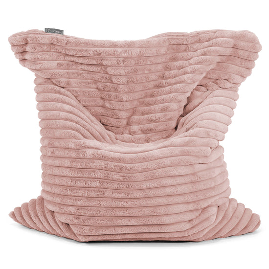 Zitzak Vloerkussen XL - Ultra Pluche Corduroy Stoffig Roze 01