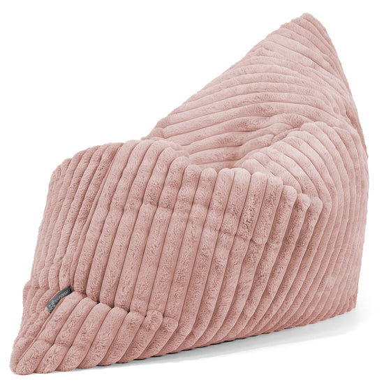 Zitzak Vloerkussen XL - Ultra Pluche Corduroy Stoffig Roze 02