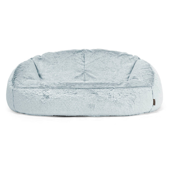 Zitzakbank Bubble - Nepkonijnenbont Stoffig Blauw 01