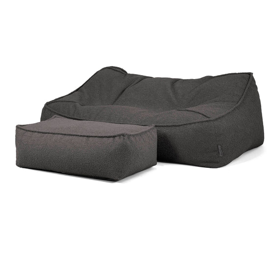 Zitzakbank Sloucher - Boucle Graphite Grijs_02