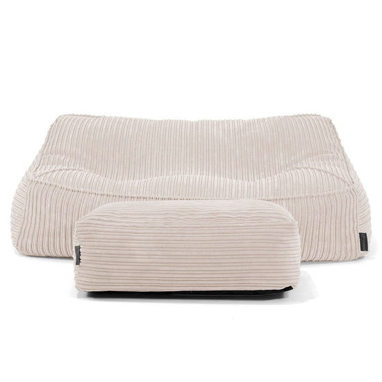 Zitzakbank Sloucher - Corduroy Ivoor 01