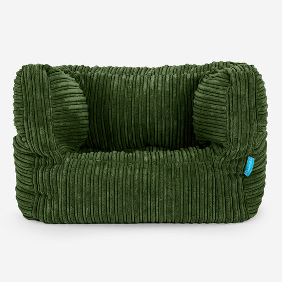 Kinder Zitzakfauteuil Albert 1-5 jaar oud - Corduroy Bosgroen 01