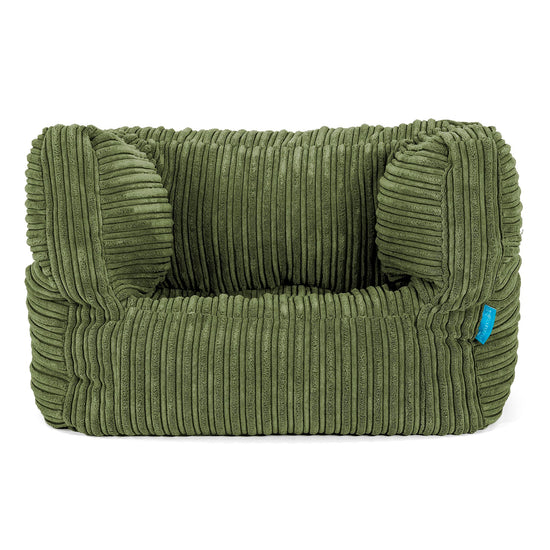 Kinder Zitzakfauteuil Albert 1-5 jaar oud - Corduroy Bosgroen 01