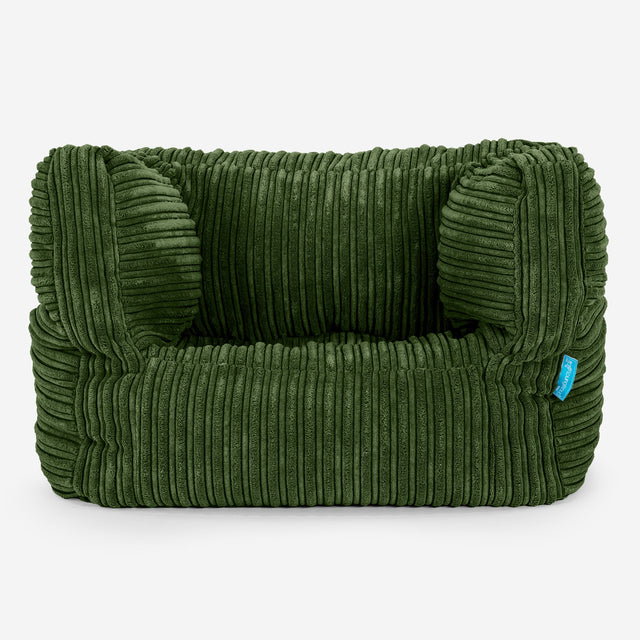 Kinder Zitzakfauteuil Albert 1-5 jaar oud - Corduroy Bosgroen 01