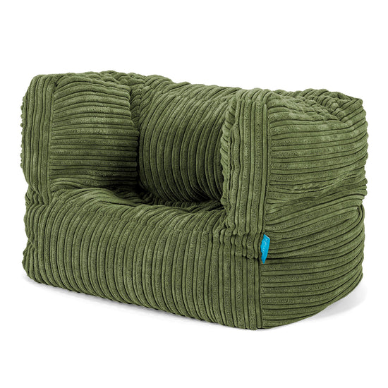 Kinder Zitzakfauteuil Albert 1-5 jaar oud - Corduroy Bosgroen 02