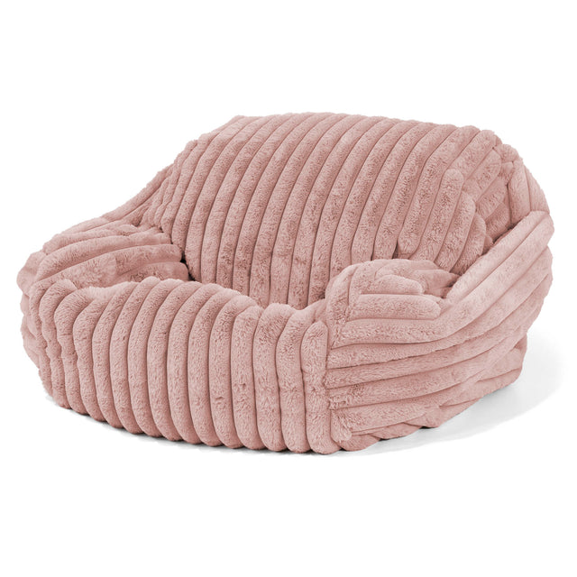 Zitzakfauteuil Sabine - Ultra Pluche Corduroy Stoffig Roze 02