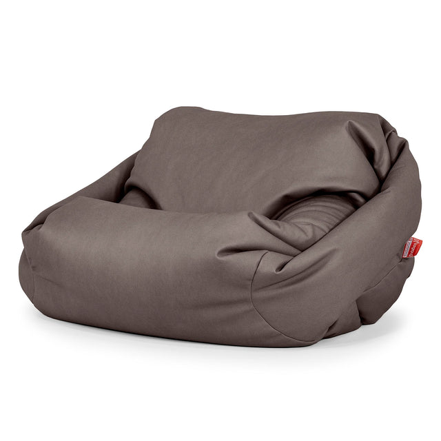 Zitzakfauteuil Sabine - Veganistisch Leer Chocolade 01