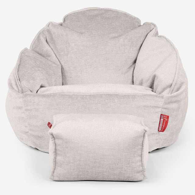 Zitzakstoel Bubble - Chenille Crème 02