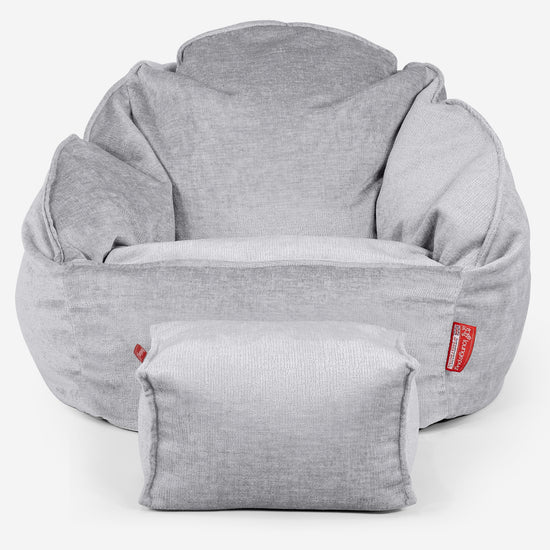 Zitzakstoel Bubble - Chenille Grijs 02