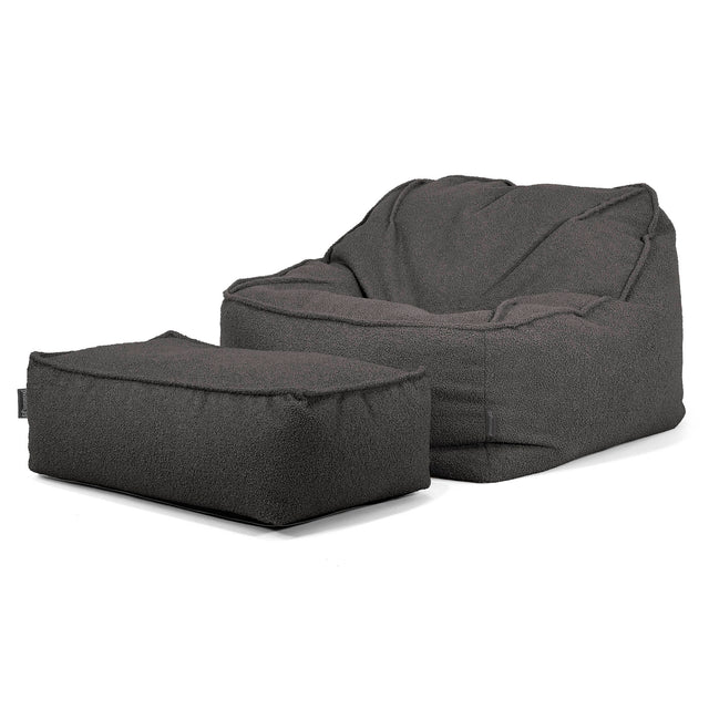 Zitzakstoel Sloucher - Boucle Graphite Grijs_02