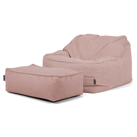 Zitzakstoel Sloucher - Boucle Roze_02