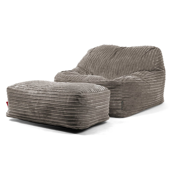 Zitzakstoel Sloucher - Corduroy Graphite Grijs 01