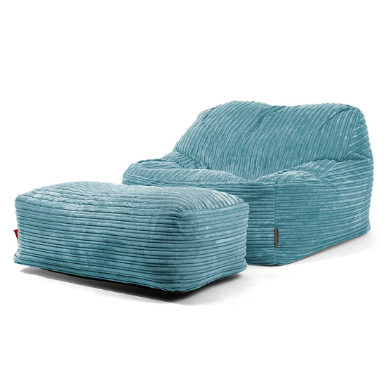 Zitzakstoel Sloucher - Corduroy Petrol 01