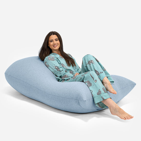 Zitzak Grande XL - Stretchy Katoen Baby Blauw 01