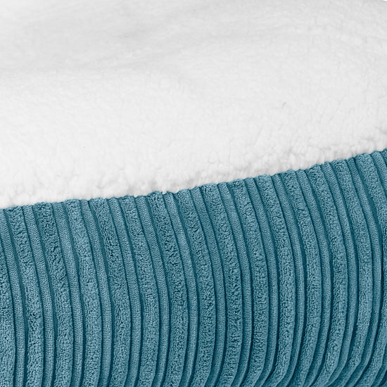 Sloucher XL-hondenbed - Sherpa & Corduroy Petrol 03