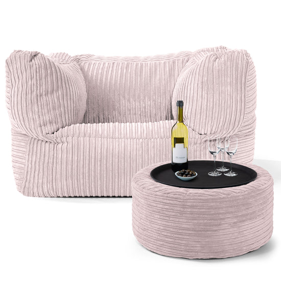 Albert Zitzak Fauteuil - Corduroy Blozen Roze 02