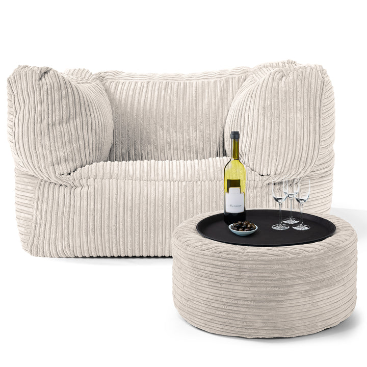 Albert Zitzak Fauteuil - Corduroy Ivoor 02