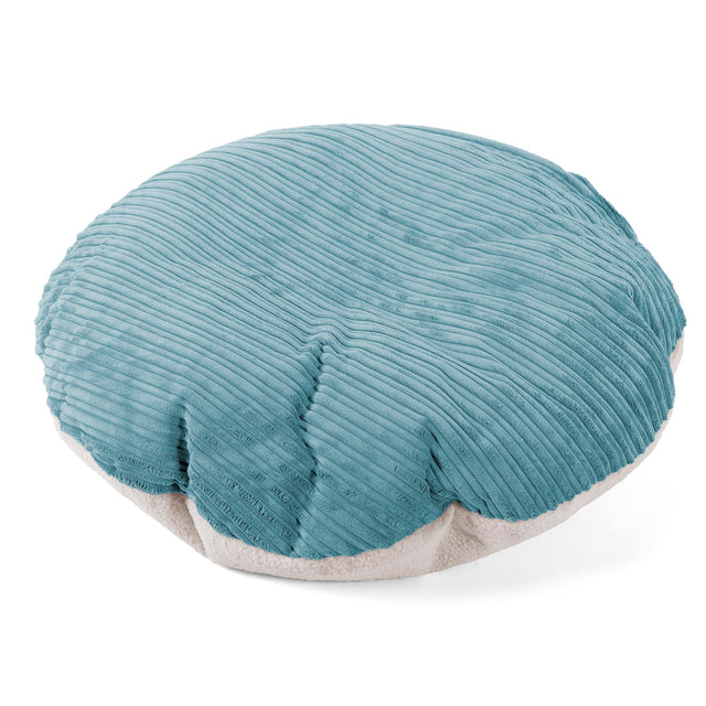 Flexforma Ronde Zitzak als Vloerkussen voor Peuters 1-3 jaar - Boucle & Corduroy Petrol 01