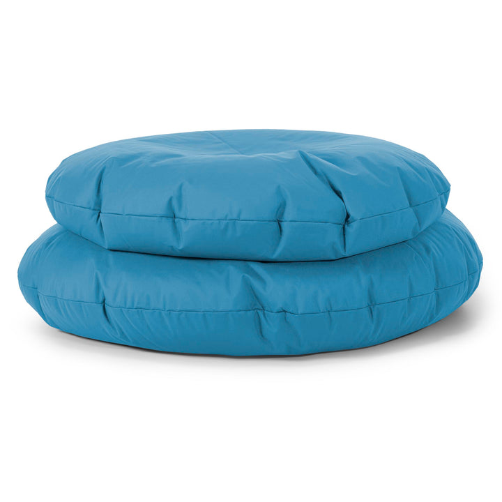 Flexforma Ronde Kinderzitzak als Vloerkussen 2-14 jaar - Gemakkelijk Onderhoud Turquoiseblauw 03