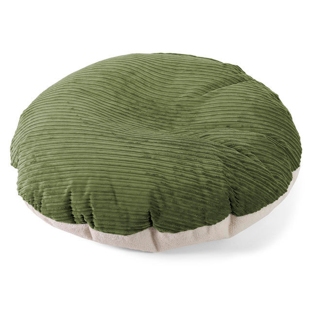 Flexforma Ronde Zitzak als Vloerkussen voor Volwassenen - Boucle & Corduroy Bosgroen 01