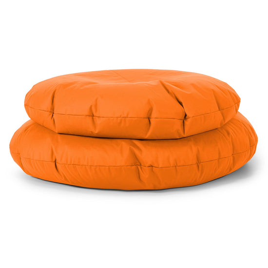 Flexforma Ronde Zitzak als Vloerkussen voor Volwassenen - Gemakkelijk Onderhoud Oranje 03
