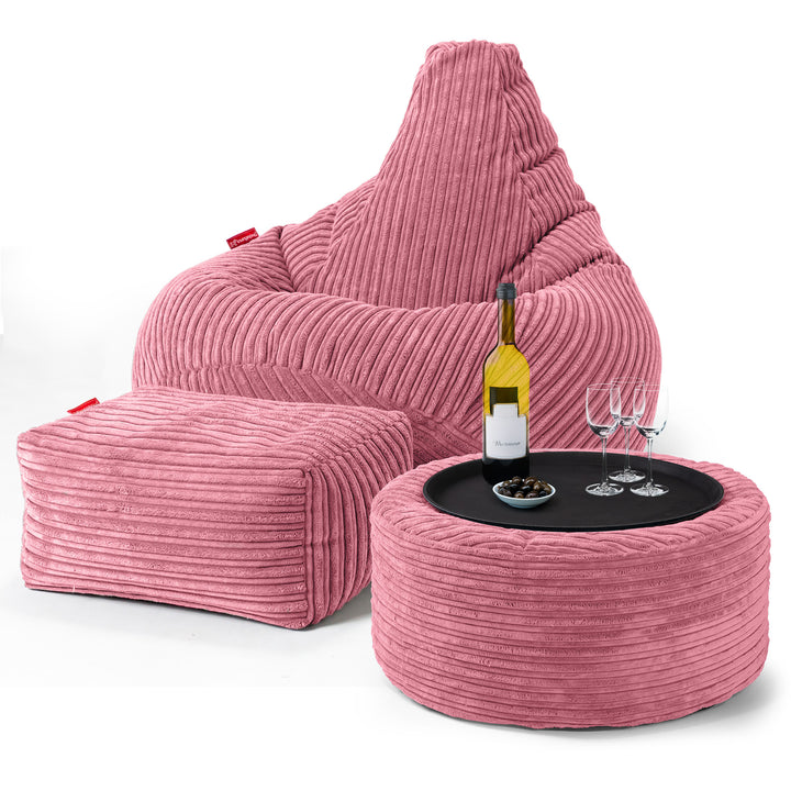 Zitzak Gaming Stoel - Corduroy Koraal 03