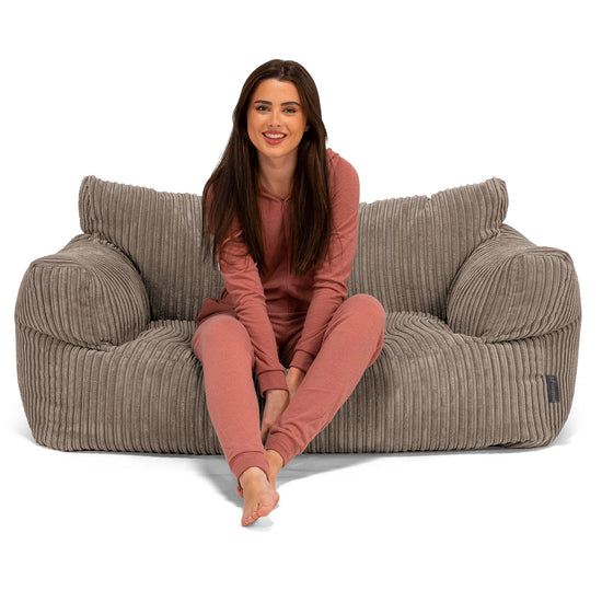Josephine Zitzak Bank - Corduroy Beigegrijs 03