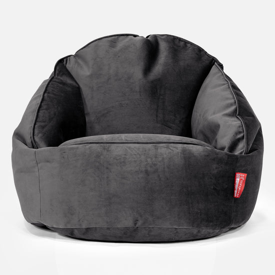 Zitzakstoel Bubble - Fluweel Graphite grijs 01