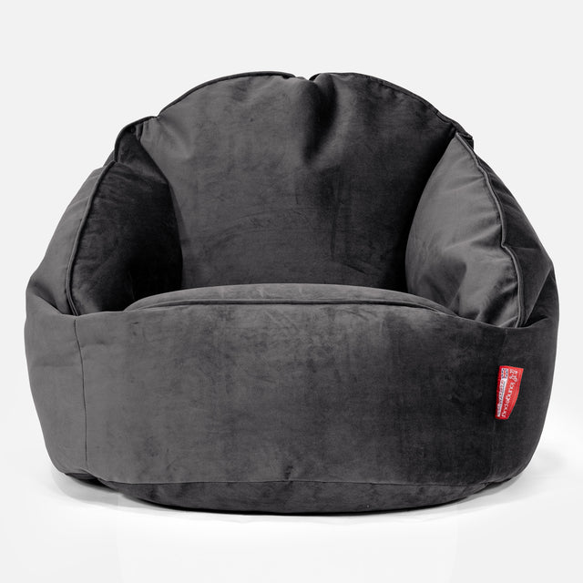Zitzakstoel Bubble - Fluweel Graphite grijs 01