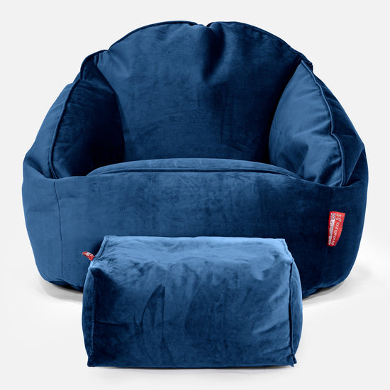 Zitzakstoel Bubble - Fluweel Marineblauw 02