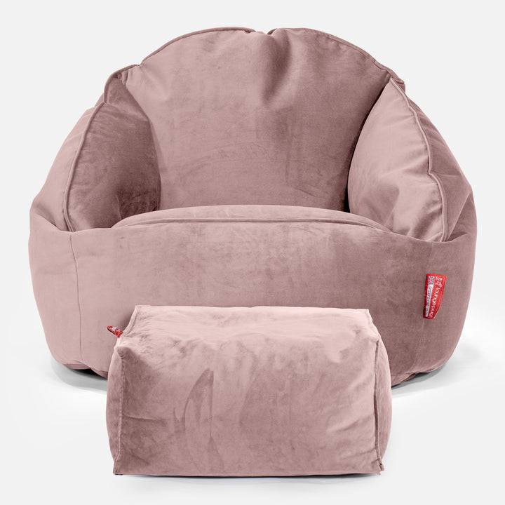 Zitzakstoel Bubble - Fluweel Roze 02