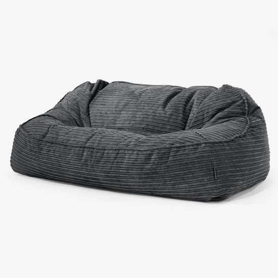 Oversized Zitzakbank Sloucher - Corduroy Zwart 01