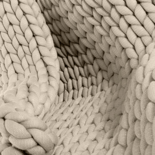 Verzwaarde Deken voor Volwassenen - Grof Gebreid Mink Fabric Close-up Image