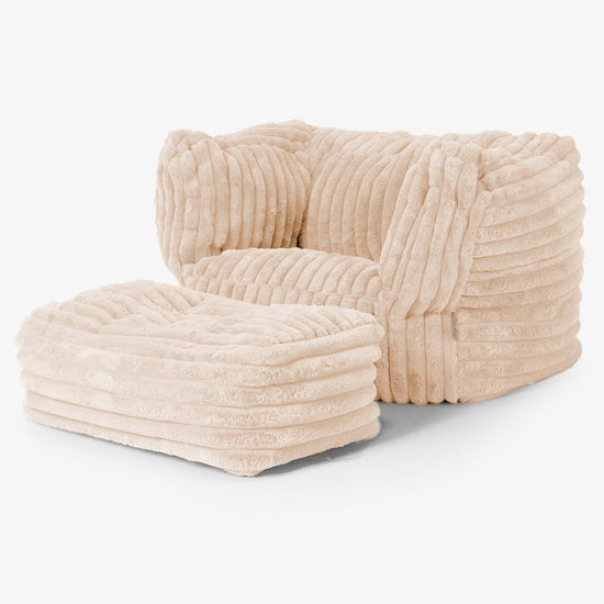Albert Zitzak Fauteuil - Ultra Pluche Corduroy Perzik 02