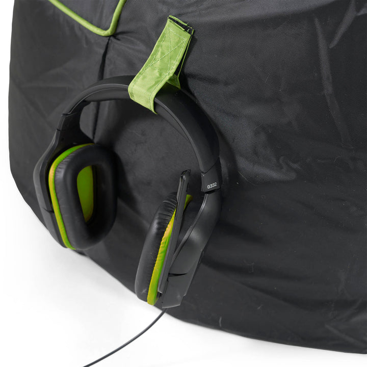 Gewatteerde Gaming Zitzak - Zwart / Groen 04