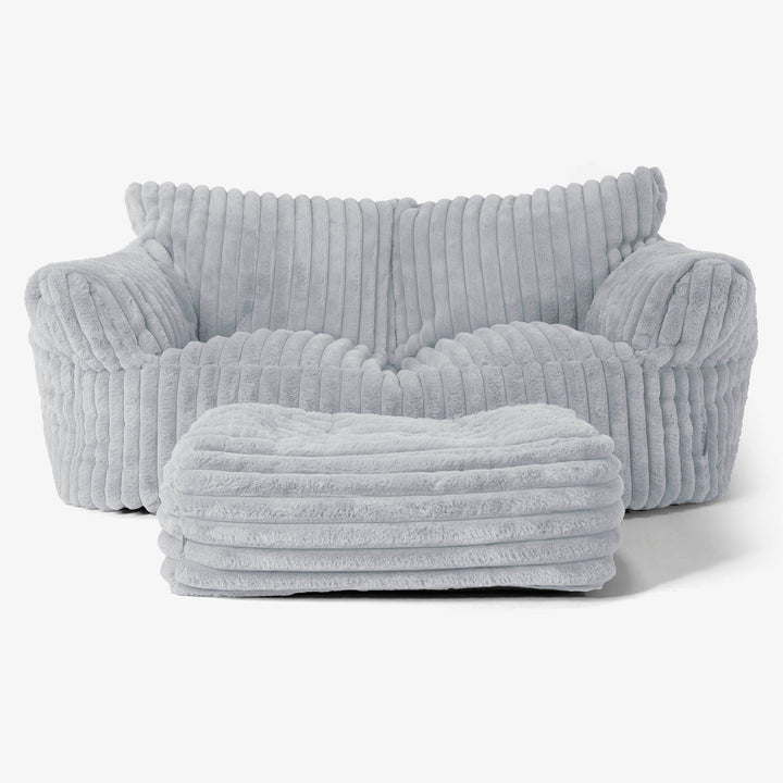 Josephine Zitzak Bank - Ultra Pluche Corduroy Eendenei Blauw 02