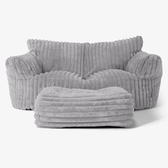 Josephine Zitzak Bank - Ultra Pluche Corduroy Grijs 02