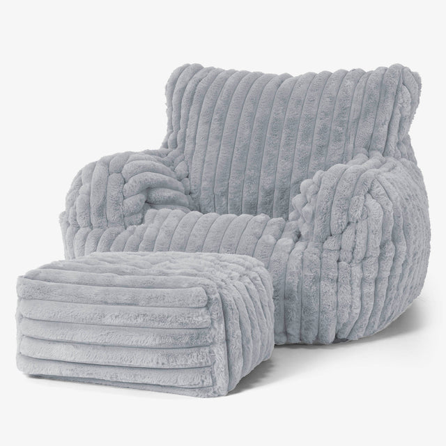 Josephine Zitzak Fauteuil - Ultra Pluche Corduroy Eendenei Blauw 02