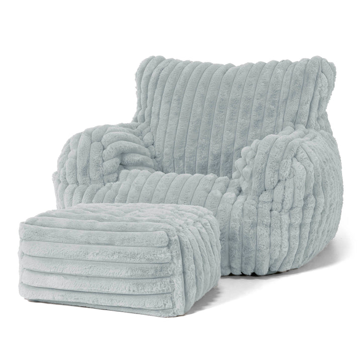Josephine Zitzak Fauteuil - Ultra Pluche Corduroy Eendenei Blauw 02