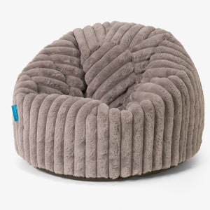 Kinder Klassieke Zitzak Stoel 1-5 jaar oud - Ultra Pluche Corduroy Mink