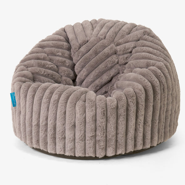 Kinder Klassieke Zitzak Stoel 1-5 jaar oud - Ultra Pluche Corduroy Mink 01