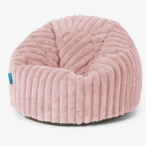Kinder Klassieke Zitzak Stoel 1-5 jaar oud - Ultra Pluche Corduroy Stoffig Roze