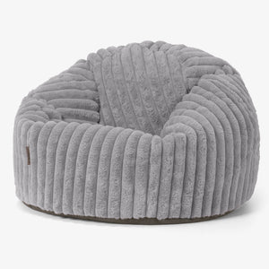 Klassieke Zitzak Stoel - Ultra Pluche Corduroy Grijs