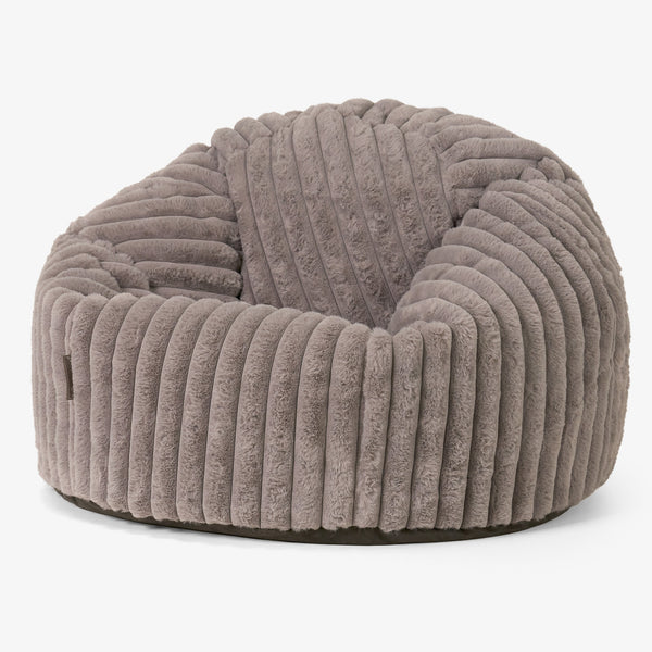 Klassieke Zitzak Stoel - Ultra Pluche Corduroy Mink 01