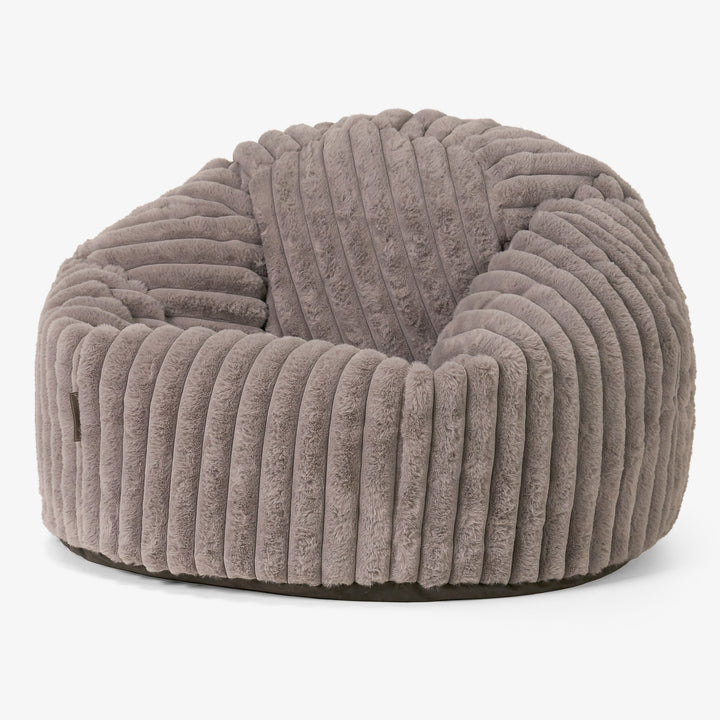 Klassieke Zitzak Stoel - Ultra Pluche Corduroy Mink 01
