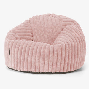 Klassieke Zitzak Stoel - Ultra Pluche Corduroy Stoffig Roze