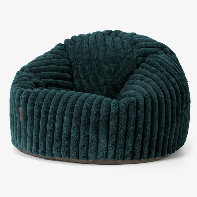 Klassieke Zitzak Stoel - Ultra Pluche Corduroy Teal 01